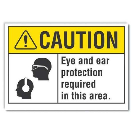 Caution Sign, Self-Adhesive Vinyl, 10 in H, LCU3-0114-RD_14x10
