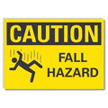 Caution Sign, 10 in H, 14 in W, Reflective Sheeting, Horizontal LCU3-0136-RD_14x10