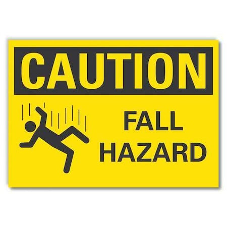 Caution Sign, 10 in H, 14 in W, Reflective Sheeting, Horizontal LCU3-0136-RD_14x10