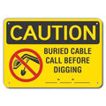 Caution Sign, 10 in H, 14 in W, Plastic, Horizontal Rectangle, English, LCU3-0132-NP_14x10