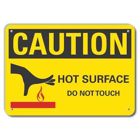 Caution Sign, 10 in H, 14 in W, Plastic, Horizontal Rectangle, English, LCU3-0147-NP_14x10