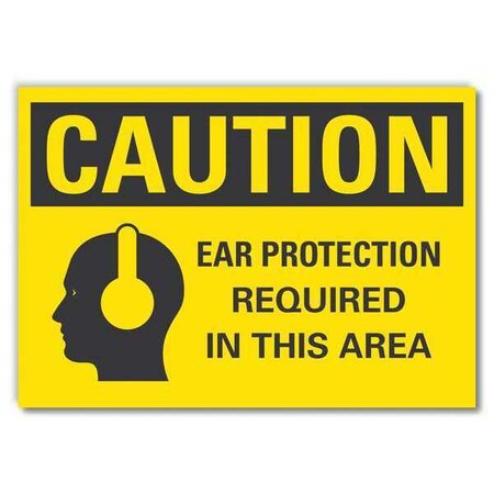 Caution Sign, 14"W, 10" H, 0.004" Thickness, LCU3-0158-ED_14x10