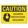 Caution Sign, 14"W, 10" H, 0.004" Thickness, LCU3-0159-ED_14x10