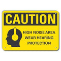 Caution Sign, 14" W, 10" H, 0.055" Thick, LCU3-0160-NP_14x10