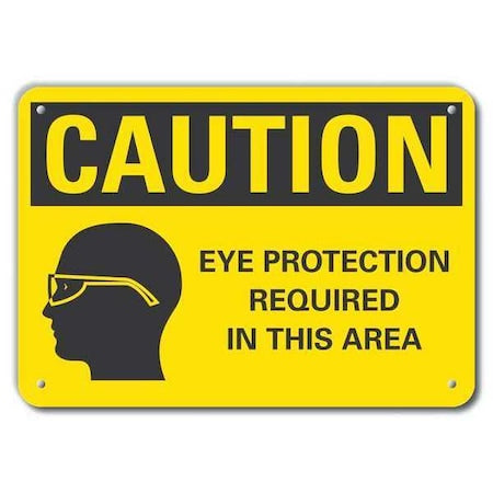 Caution Sign, 10" W, 7" H, 0.055" Thick, LCU3-0163-NP_10x7