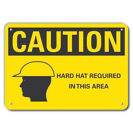 Caution Sign, 14" W, 10" H, 0.055" Thick, LCU3-0177-NP_14x10