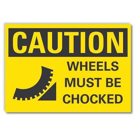 Caution Sign, 7 in H, 10 in W, Non-PVC Polymer, Vertical Rectangle, English, LCU3-0198-ED_10x7
