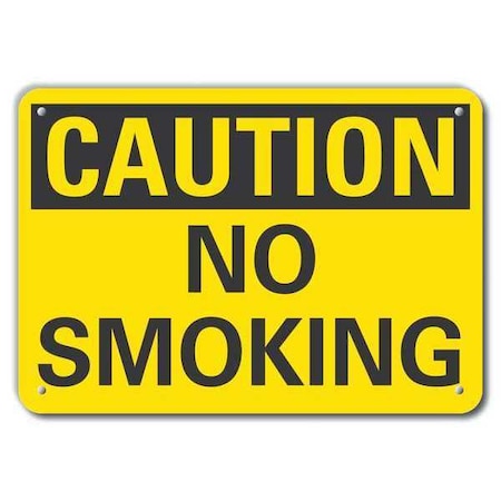 Caution Sign, 10" H, 14 in W, Plastic, Horizontal Rectangle, English, LCU3-0210-NP_14x10