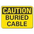 Caution Sign, 10 in H, 14 in W, Plastic, Horizontal Rectangle, English, LCU3-0214-NP_14x10