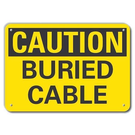Caution Sign, 10 in H, 14 in W, Plastic, Horizontal Rectangle, English, LCU3-0214-NP_14x10