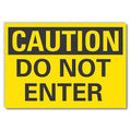 Caution Sign, 7 in H, 10 in W, Non-PVC Polymer, Vertical Rectangle, English, LCU3-0215-ED_10x7