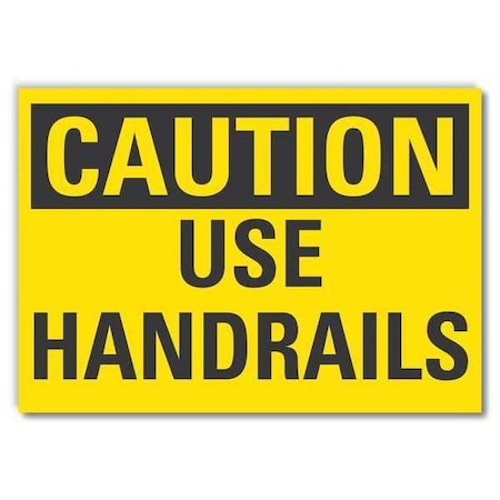 Caution Sign, 10 in H, 14 in W, Non-PVC Polymer, Horizontal Rectangle, LCU3-0227-ED_14x10