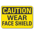 Caution Sign, 14" W, 10" H, 0.055" Thick, LCU3-0244-NP_14x10