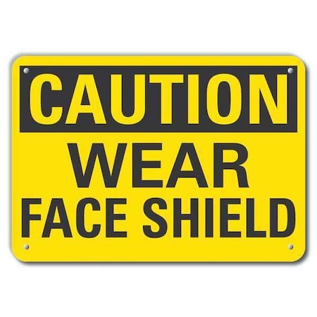 Caution Sign, 14" W, 10" H, 0.055" Thick, LCU3-0244-NP_14x10