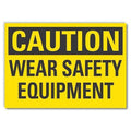 Caution Sign, Self-Adhesive Vinyl, 10 in H, LCU3-0277-RD_14x10
