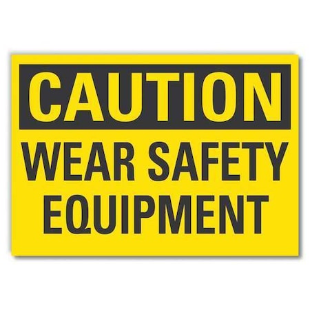 Caution Sign, Self-Adhesive Vinyl, 10 in H, LCU3-0277-RD_14x10