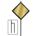Reflective Driveway Marker, Steel, 5" Width, 48" Height, Amber
