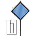 Reflective Driveway Marker, Steel, 5" Width, 48" Height, Blue