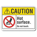 Caution Sign, 10 in H, 14 in W, Plastic, Horizontal Rectangle, English, LCU3-0083-NP_14x10