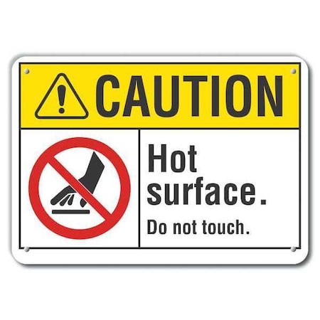Caution Sign, 10 in H, 14 in W, Plastic, Horizontal Rectangle, English, LCU3-0083-NP_14x10