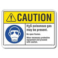 Caution Sign, 14" W, 10" H, 0.055" Thick, LCU3-0068-NP_14x10