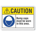 Caution Sign, 10" W, 7" H, 0.004" Thickness, LCU3-0066-ED_10x7