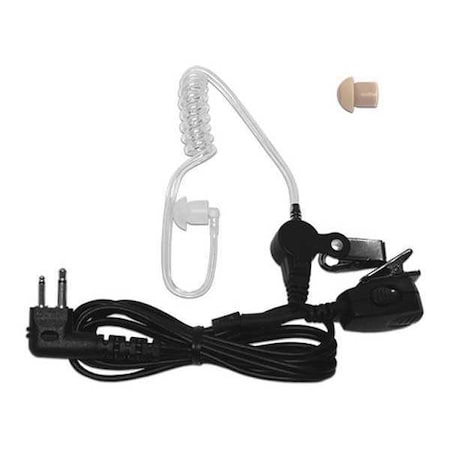 Ear Loop Earpiece, Two Pin Connector, Blk