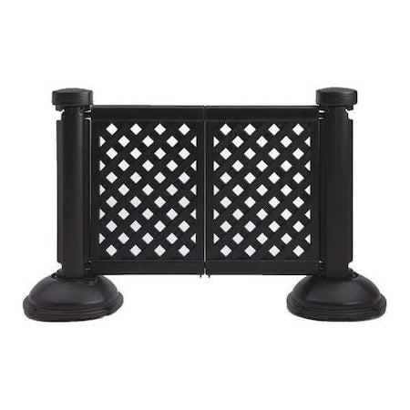 Patio Fence Post and Base, 36 in H, Black