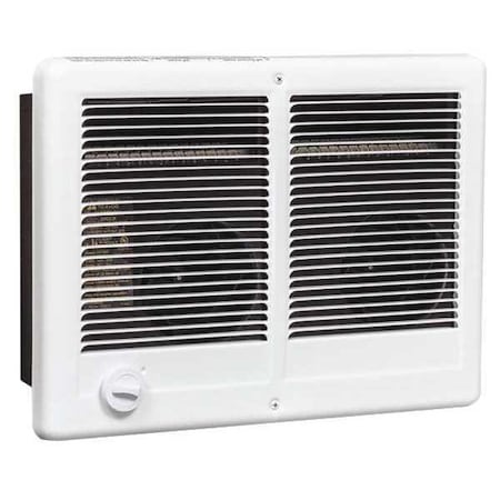 Recessed Electric Wall-Mount Heater, Recessed or Surface, 3000/2250W W, 240/208V AC, White