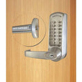 Mechanical Lockset, Brushed Steel, Lever