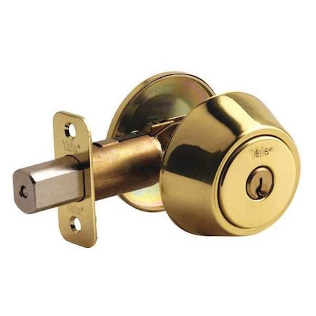 Deadbolt, Polished Brass, Heavy-Duty