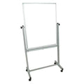 Dry Erase Board, Steel, 39 1/2 in, 30 in, Aluminum Frame, White, Gloss