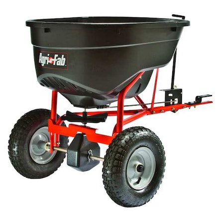 130 lbs Cap Broadcast Tow Behind Spreader For Salt, Fertilizer & Grass Seed, Up to 4 ft Spread