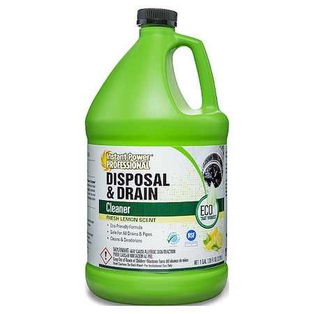 Disposal and Drain Cleaner, 1 gal., Lemon