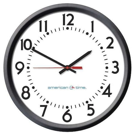 Clock,Plastic Case,Analog,13-1/4"" W,1.5V