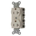 Straight Blade Receptacle, 5-20R, 20 A, 125V AC, 2 Pole, 3 Wire, Flush Mount, Grounded