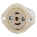Midget Flanged Locking Receptacle, ML-2R, 15 A, 125V AC, Single Phase, 2 Pole, Surface Mount