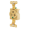 Straight Blade Receptacle, 5-20R, 20 A, 125V AC, 2 Pole, 3 Wire, Flush Mount, Grounded