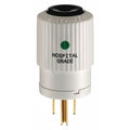 Straight Blade Plug, 5-15P, 15 A, 125V AC, 2 Pole, Screw Terminals, Grounded