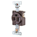 Straight Blade Receptacle, 5-15R, 15 A, 125V AC, 2 Pole, 3 Wire, Flush Mount, Grounded