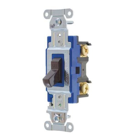 Wall Switch, 2 hp, Toggle, 15 A, Brown