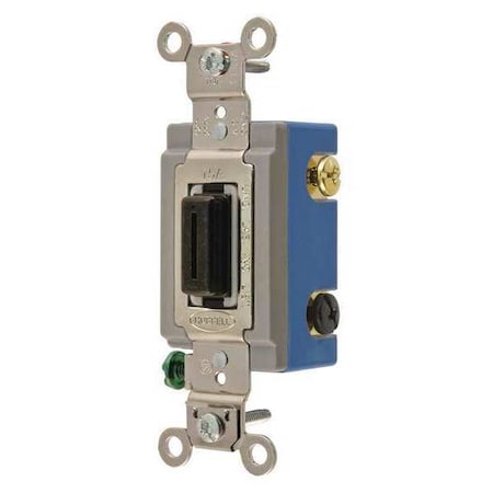 Wall Switch, 2 hp, Locking, 15 A, Black