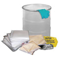 Spill Kit, 20 gal Volume Absorbed per Kit, 20 gal Capacity, Drum, White, 70