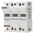 Fuse Holder, 0 to 30A Amp Range, 600V AC/DC Volt Rating, 3 Poles, Box Lug