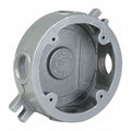 Electrical Box, 17 cu in, Outlet Box Type, 1 Gang, Aluminum, Round Shape