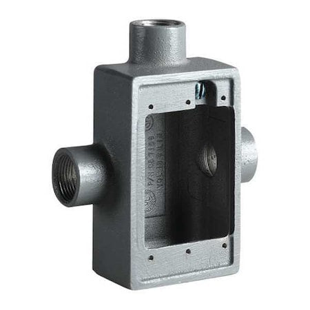 Electrical Box, 18 cu in, FST Box Type, 1 Gang, Malleable Iron, Rectangular Shape