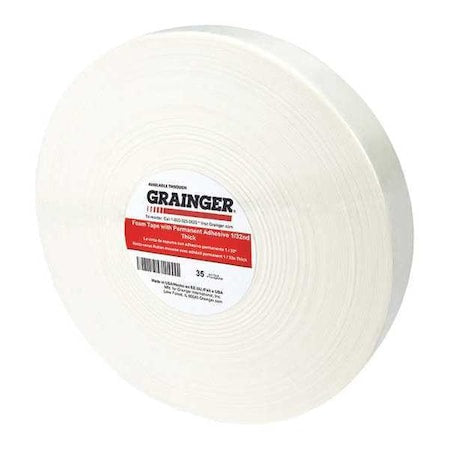 Double-Sided Foam Tape, 1 in W, 2 7/8 in L, 1/32 in, Polyethylene Foam, Double-Sided, 216 PK