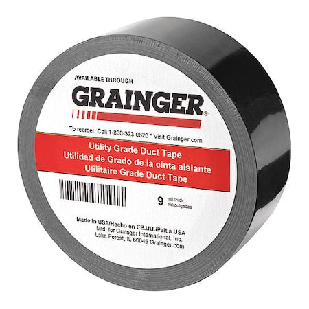 DuctTape, Black, 33ydL, 2-3/4inW, PK8