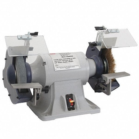 Bench Grinder, 8 in Max. Wheel Dia, 36 Grinding Wheel Grit