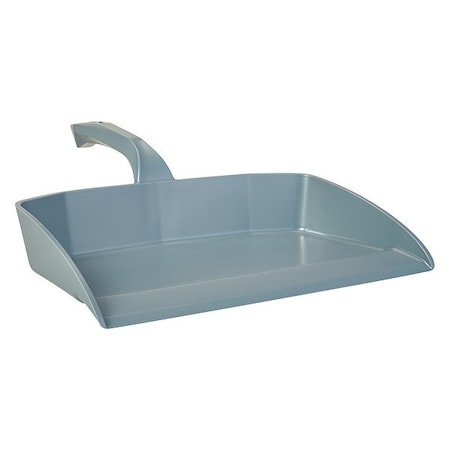 Hand Held Dust Pan, Plastic, Gray, 13" W